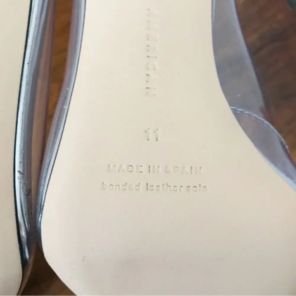 New GOOD AMERICAN CLEAR Silver Heels - Picture 11 of 13
